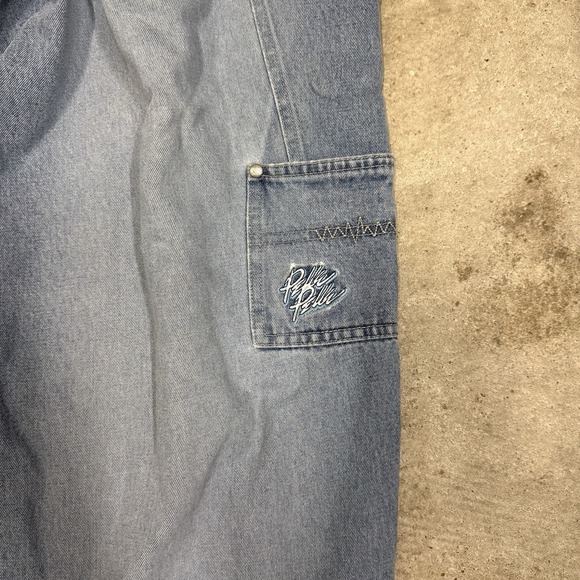 Vintage Y2K Pelle Pelle Baggy Blue Denim Jeans Wideleg Skater 38x34 - Picture 5 of 7